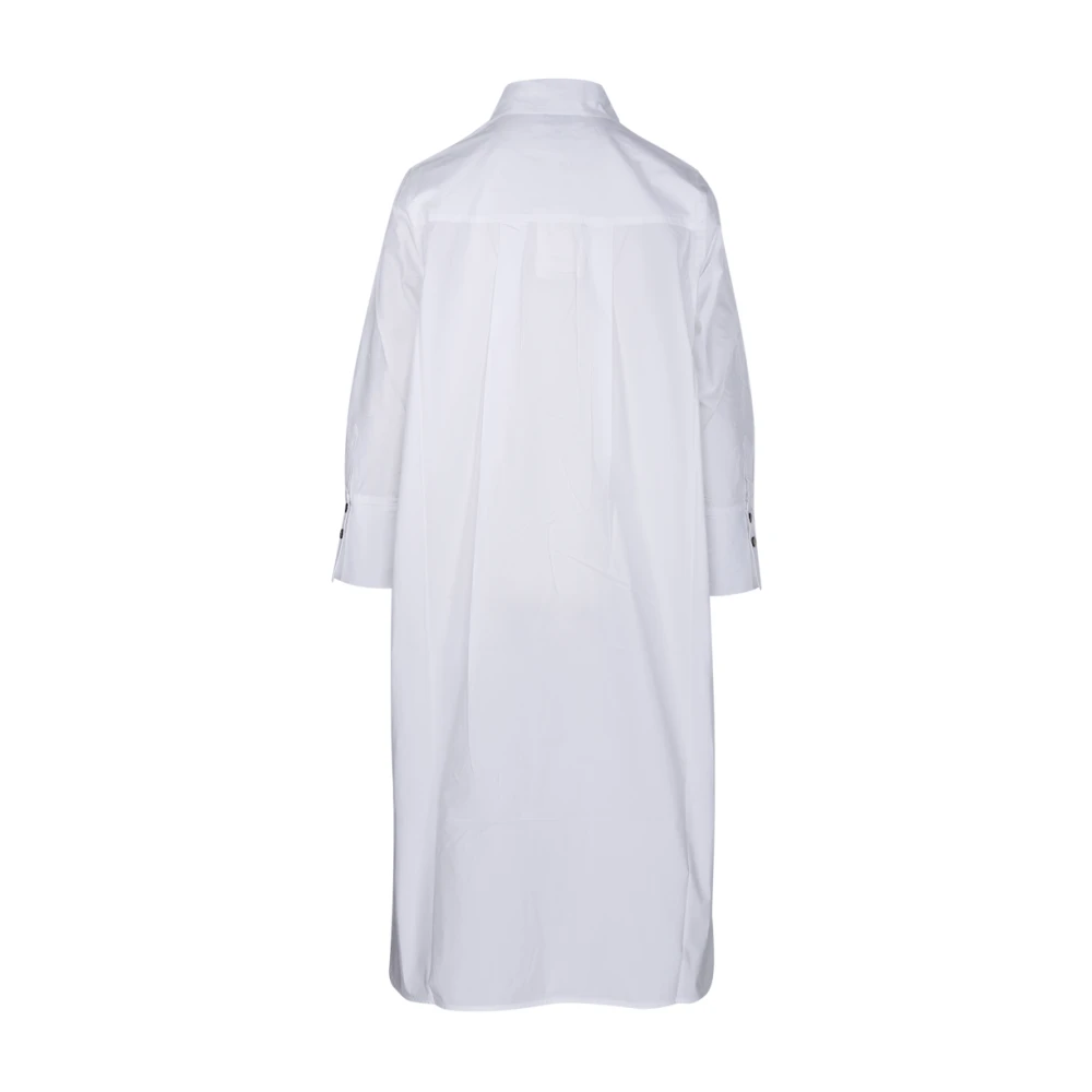 Ganni Oversized Poplin Overhemdjurk White Dames