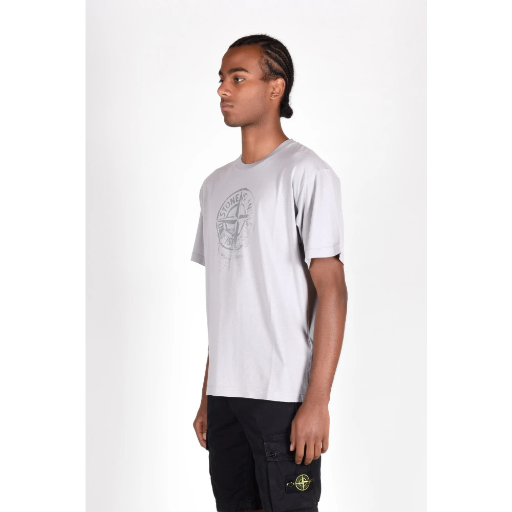 Stone Island Katoenen T-Shirts Gray Heren