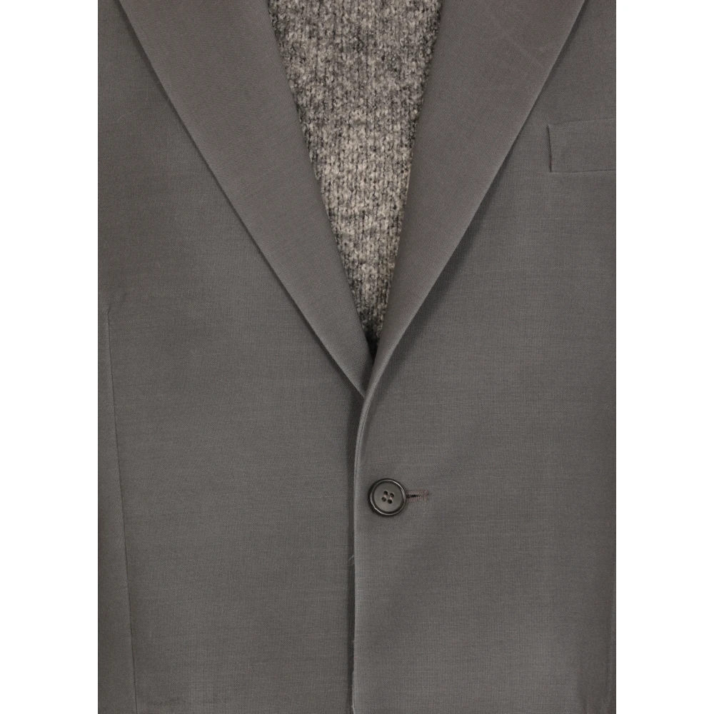 Maison Margiela Grijze Wol Mohair Blazer Vrouw Gray Dames