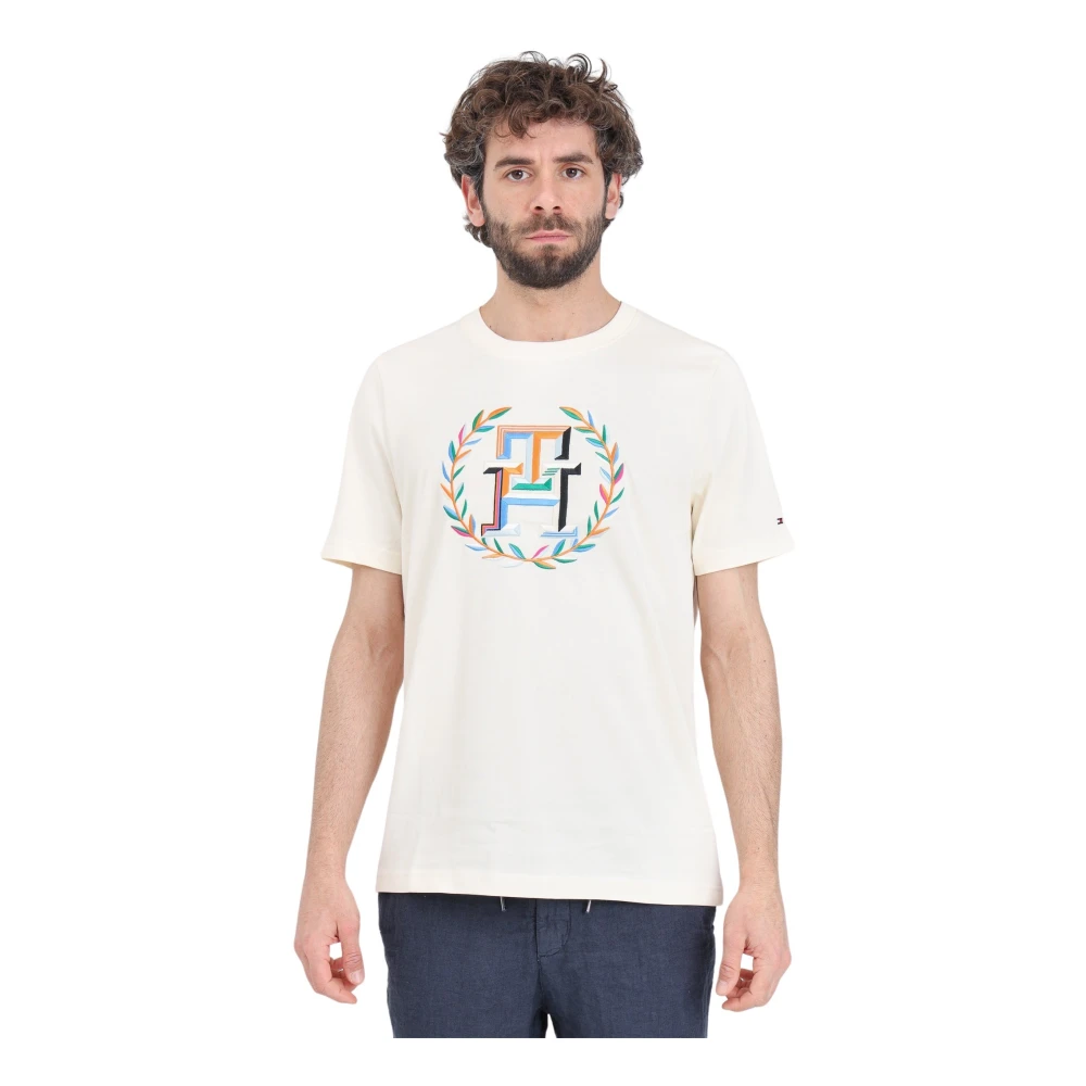 Tommy Hilfiger Regular fit T-shirt met labelstitching