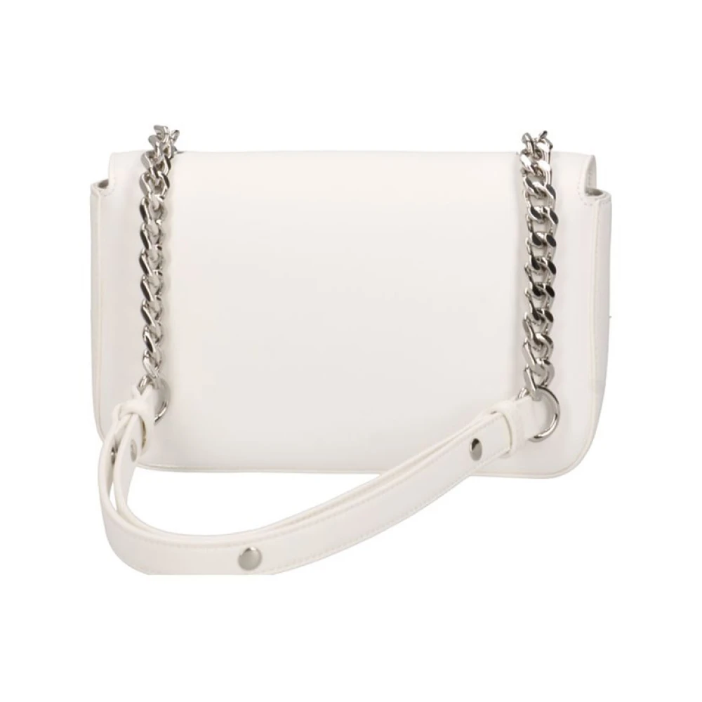 Moschino Witte Schoudertas met Gouden Details White Dames