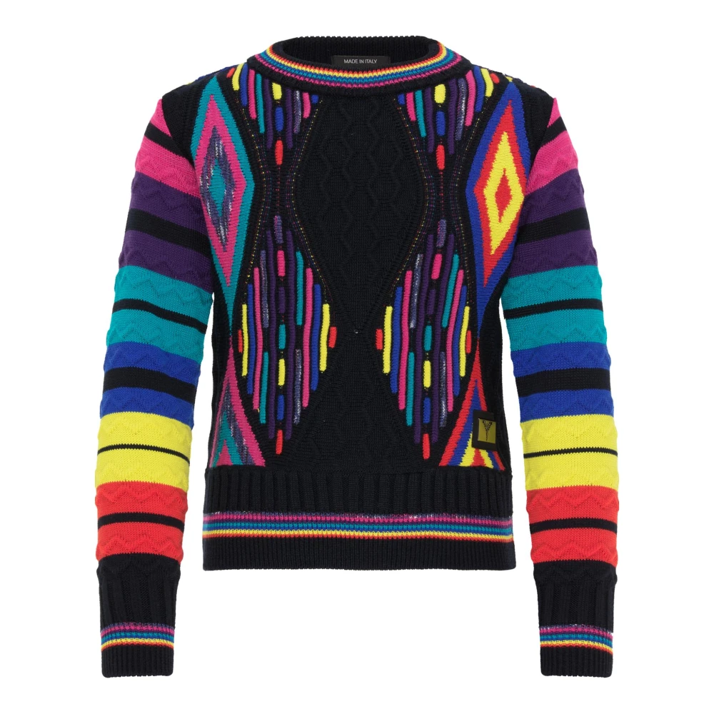 Carlo Colucci Unisex Kids Unique Jacquard Knit Sweater For Kids