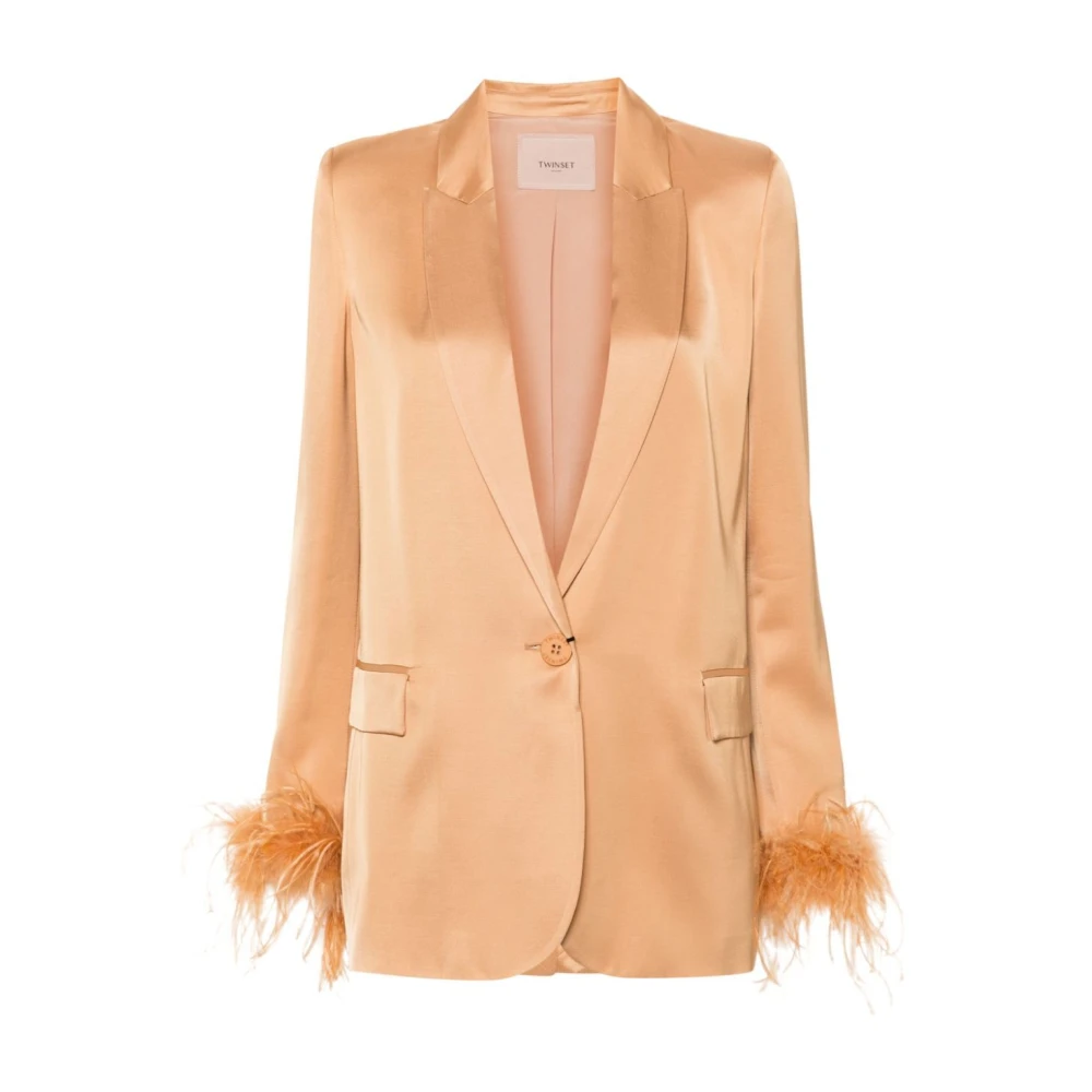 Twinset Rosa Lila Blazer Kvinnor Mode Stil Pink, Dam