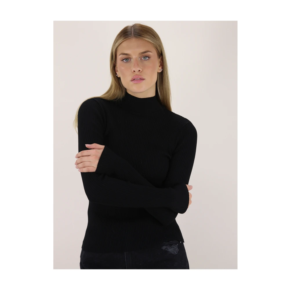 Twinset Zwarte Truien Romantische Stijl Black Dames
