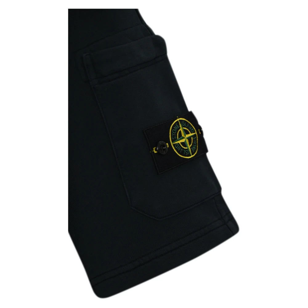 Stone Island Blauwe Katoenen Bermuda Shorts Blue Heren