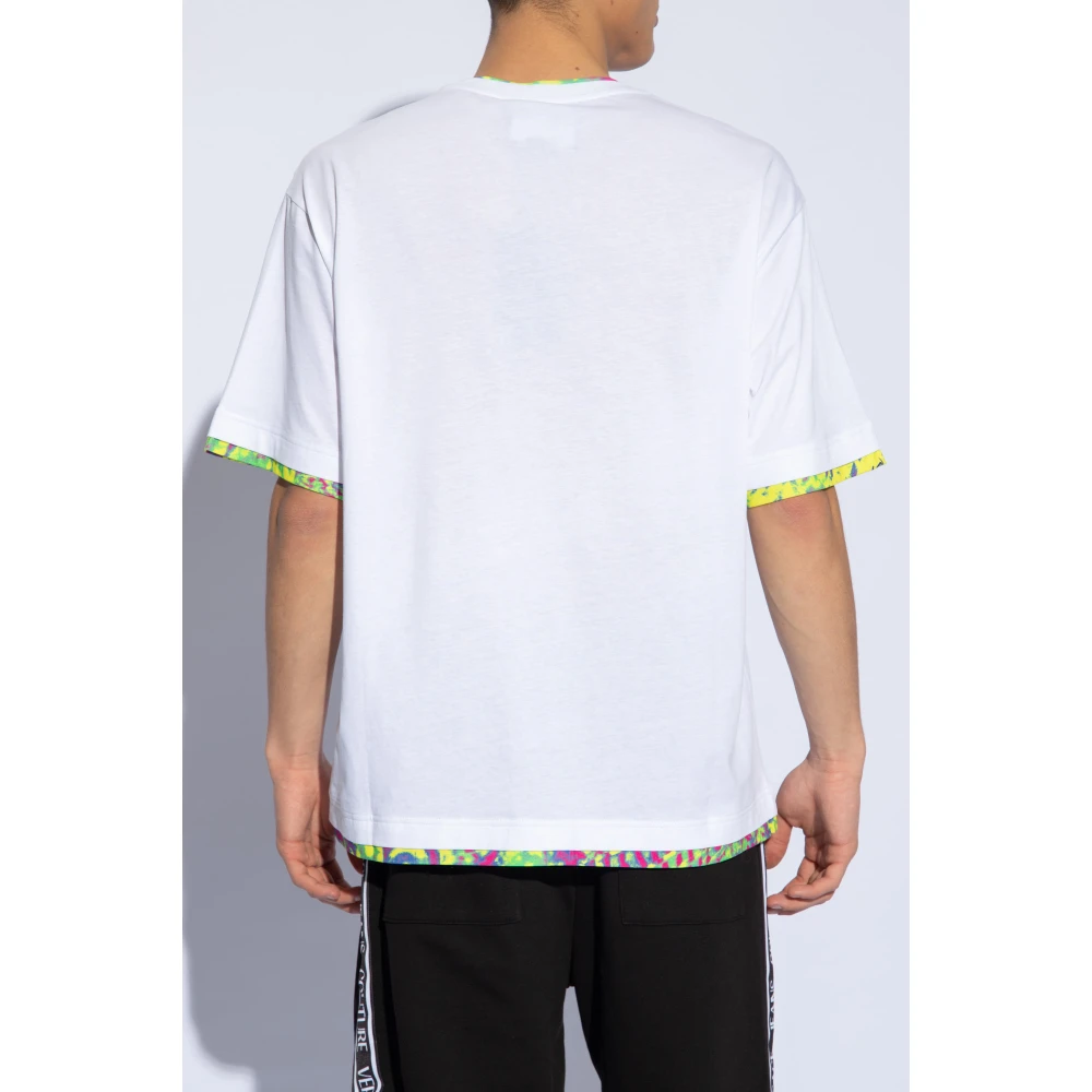 Versace Jeans Couture T-shirt met logo patch White Heren