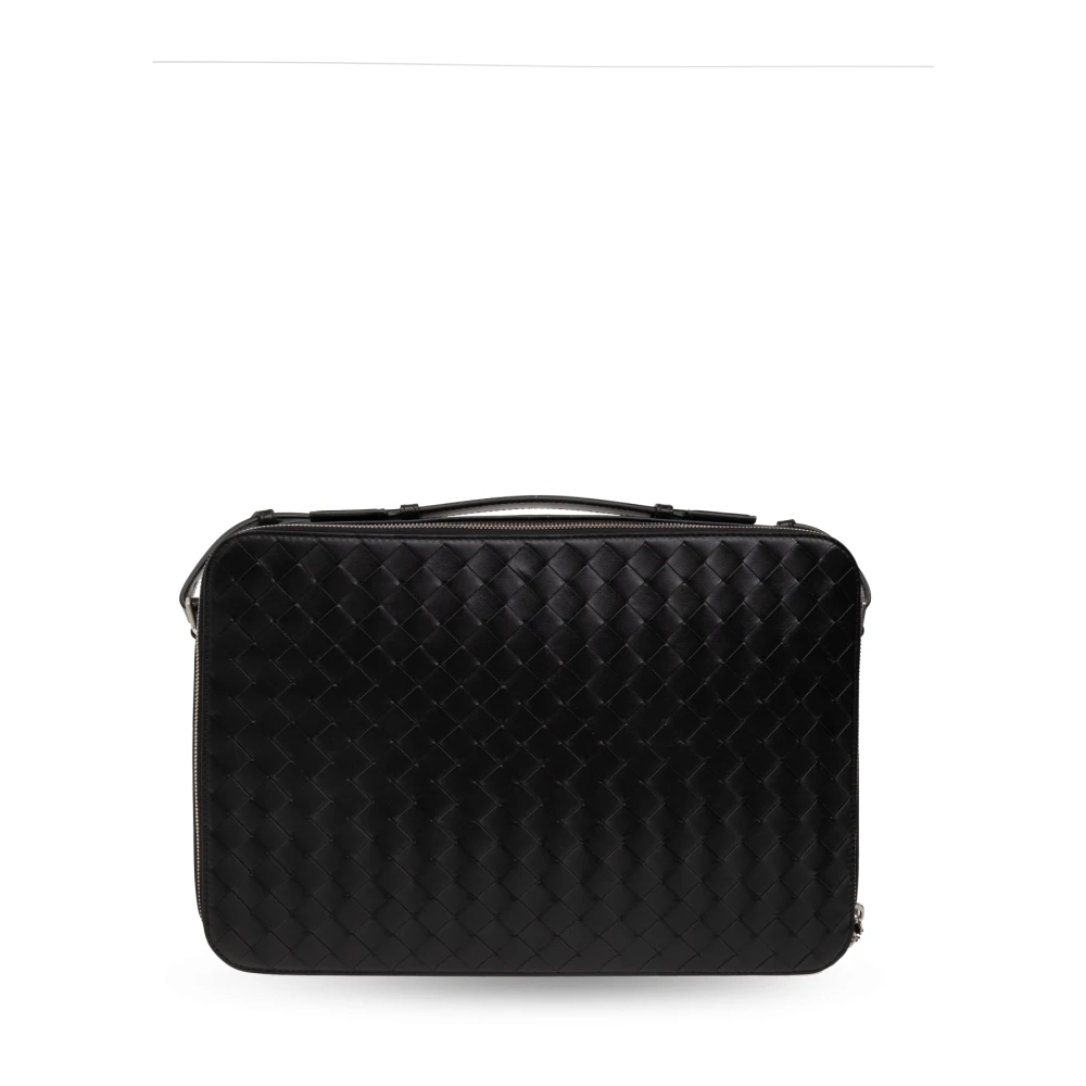 Bottega Veneta Leren aktetas Black Heren