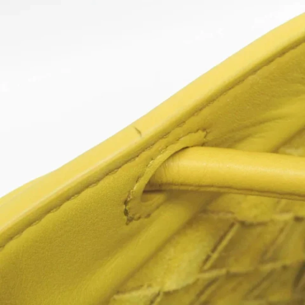 Bottega Veneta Vintage Pre-owned Fabric backpacks Yellow Dames