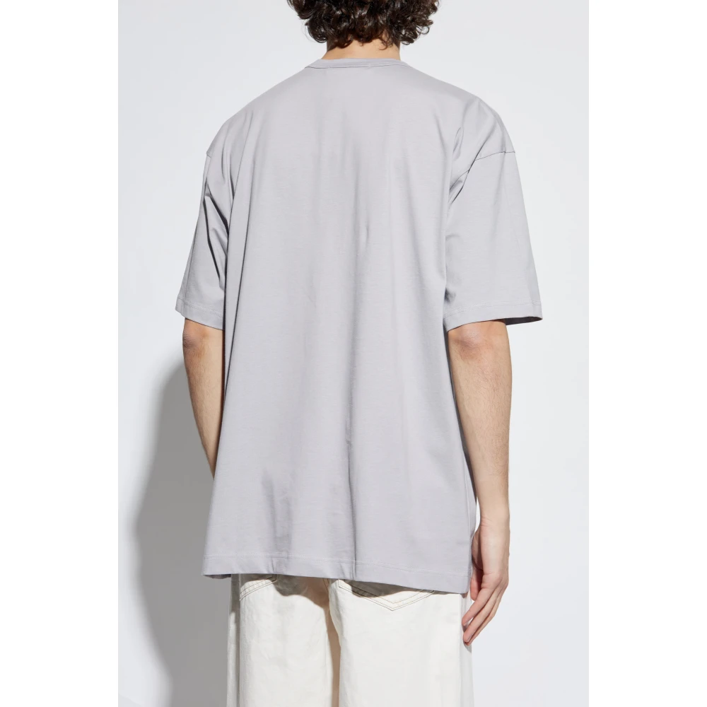 Comme des Garçons T-shirt met bedrukt logo Gray Heren