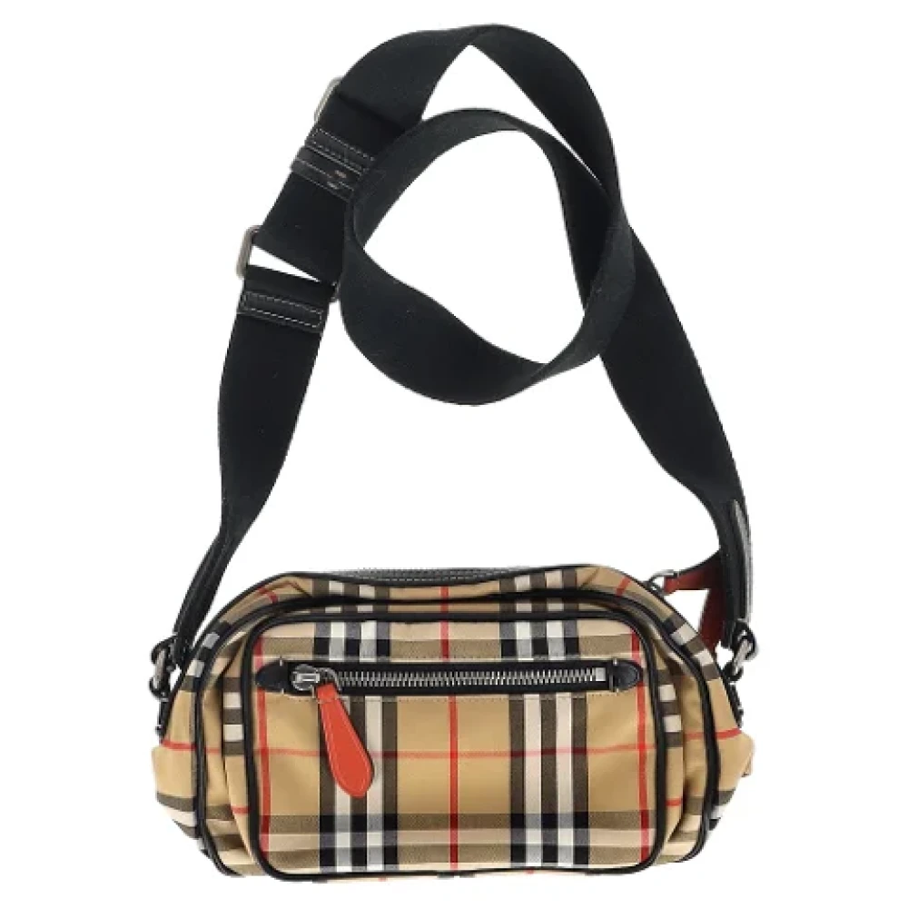 Burberry Vintage Pre-owned Canvas crossbody-bags Beige Dames