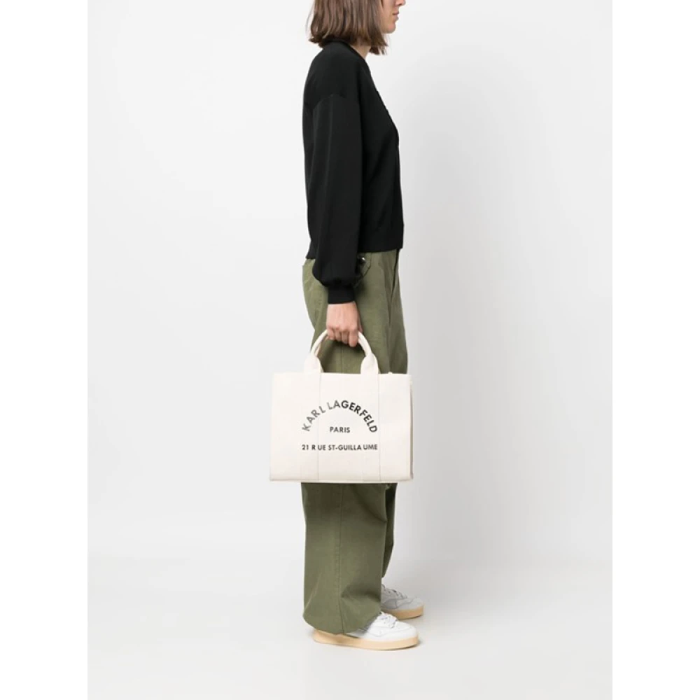 Karl Lagerfeld Rue St-Guillaume square tote tas White Dames