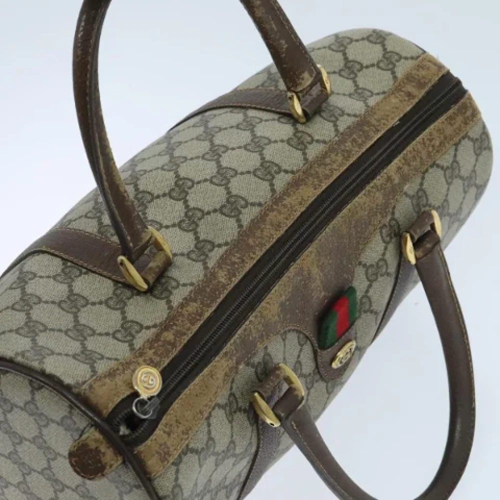Gucci Vintage Pre-owned Leather travel-bags Beige Dames