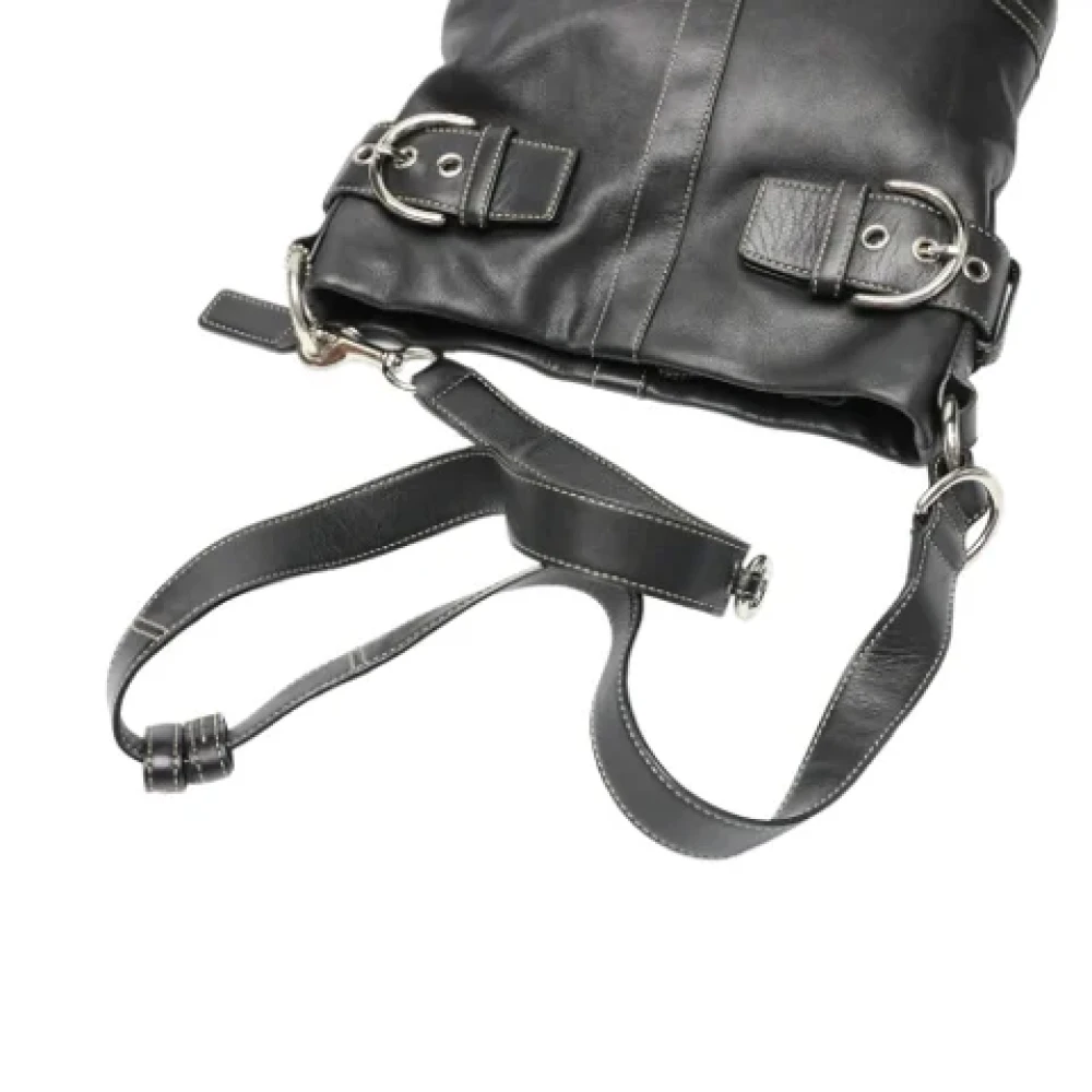 Coach Pre-owned Leather shoulder-bags Black Dames