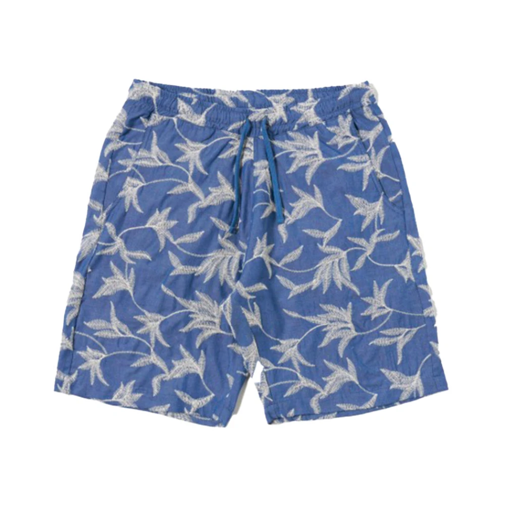 Universal Works Indigo Motieven Eenvoudige Rechtbank Stijl Blue Heren