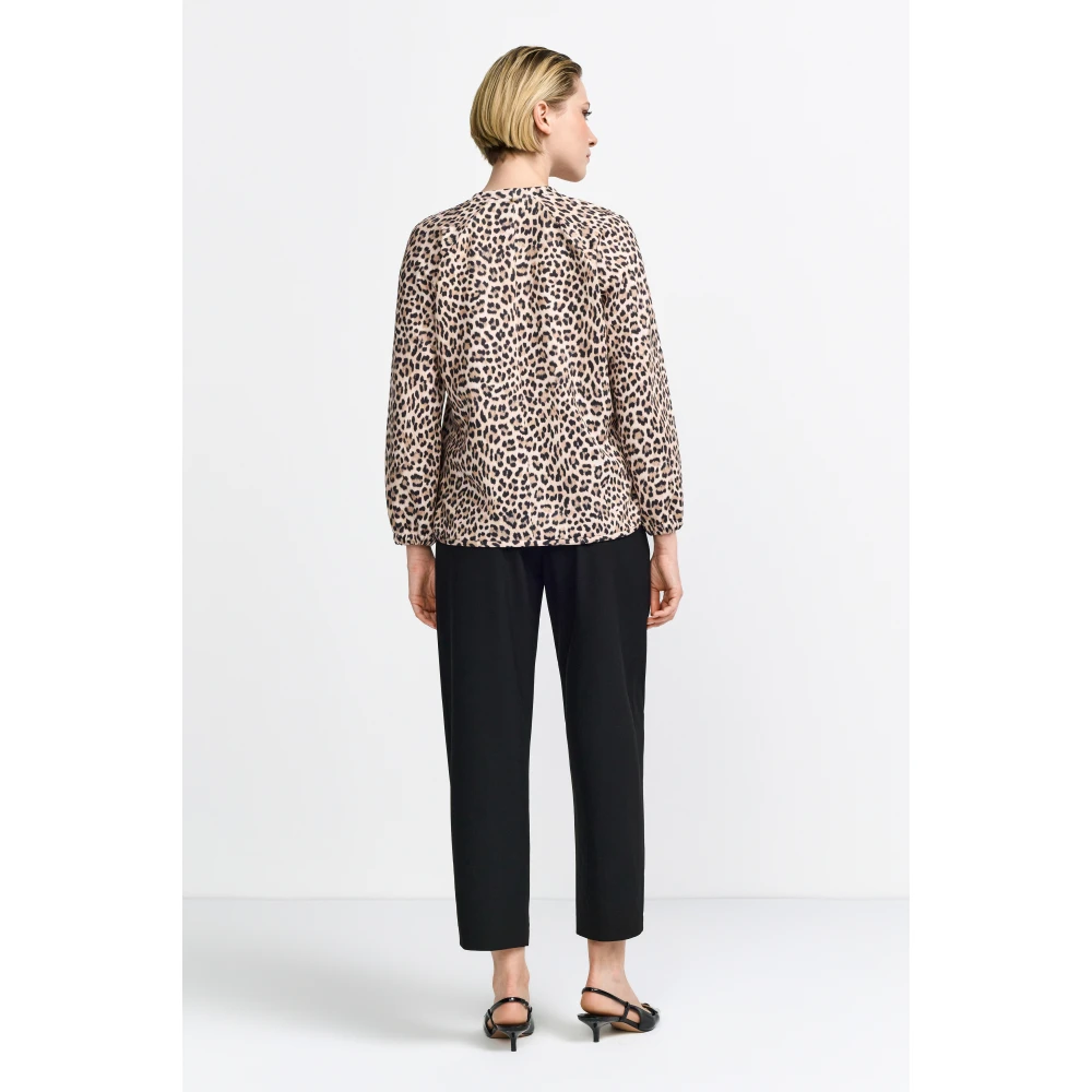 Rich & Royal Gedrukte Scuba Sweater Brown Dames