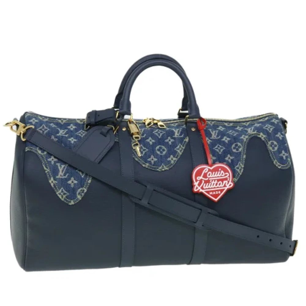 Louis Vuitton Vintage Pre-owned Leather travel-bags Blue Dames