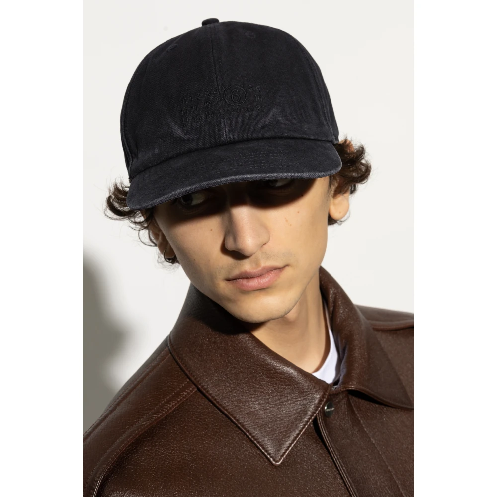 MM6 Maison Margiela Baseball Cap Black Heren