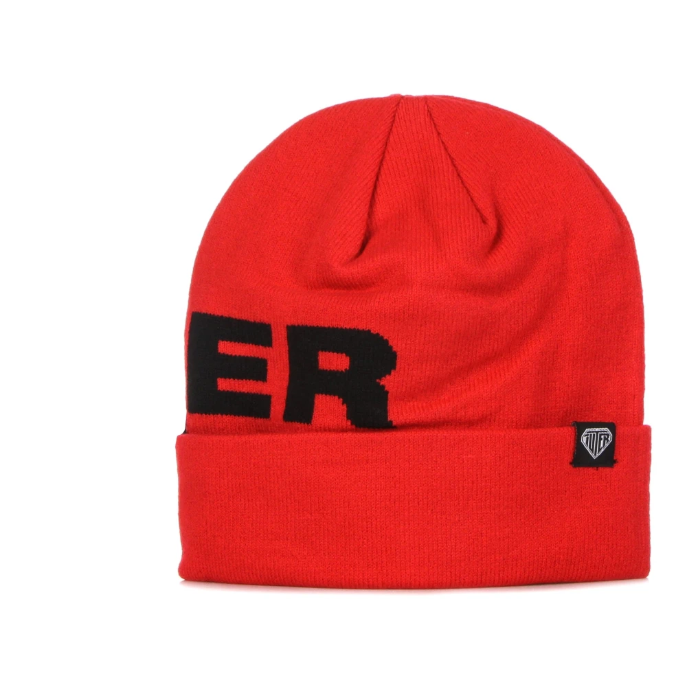Iuter Men's Red Logo Fold Beanie Hat