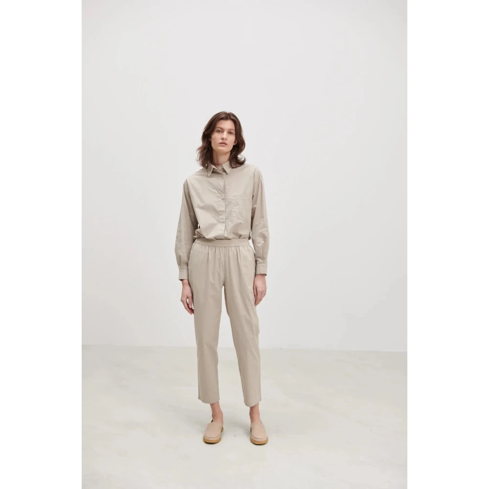 Skall Studio Edgar Oversized Shirt Beige Dames