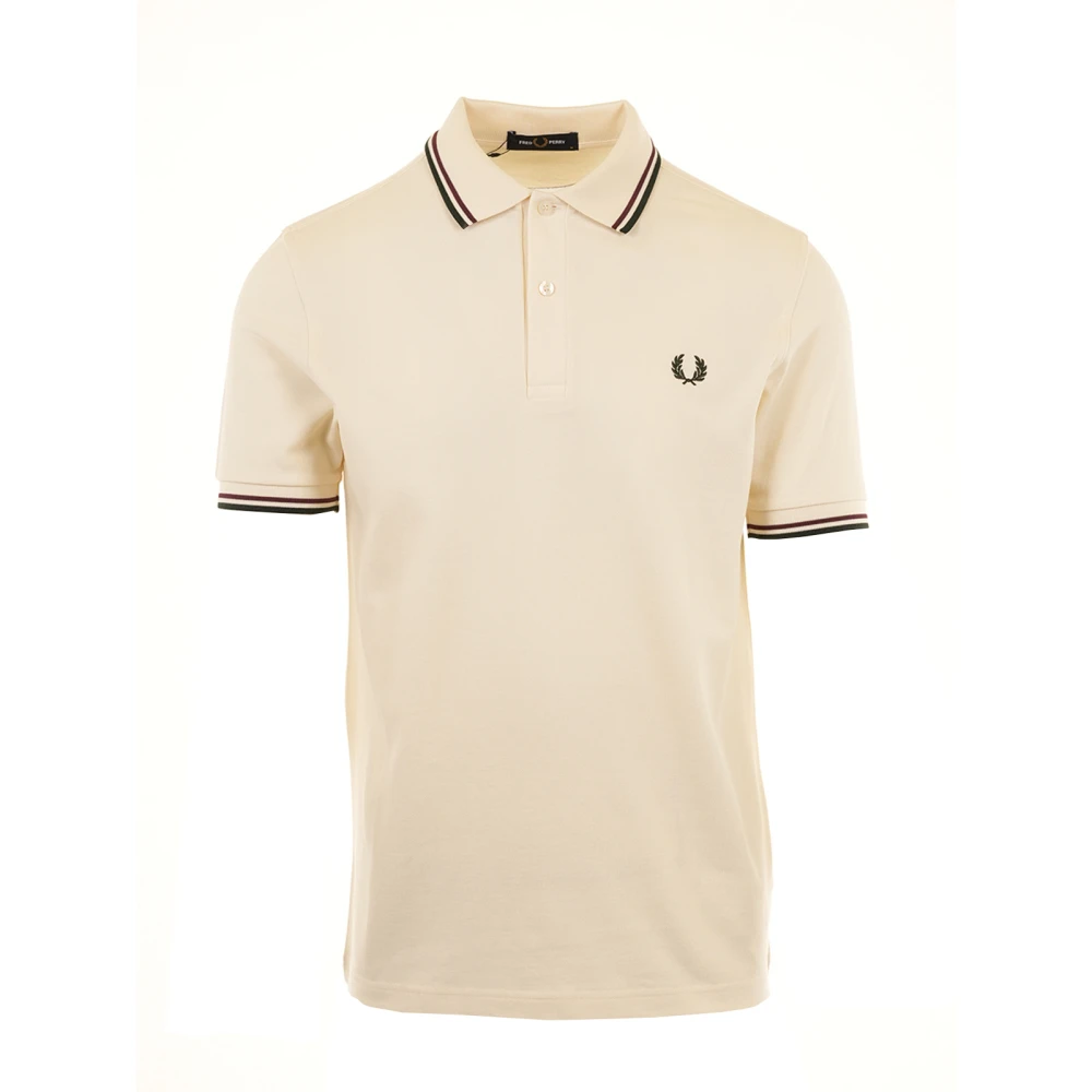 Fred Perry Men's Beige Polo Shirts, Xl, Twin Tipped Shirt