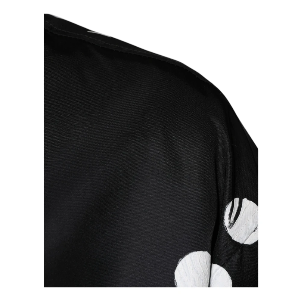 Dolce & Gabbana Gestreepte Polka Dot Bomberjack met Logo Black Heren
