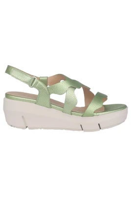 Grön plattformsandal för kvinnor