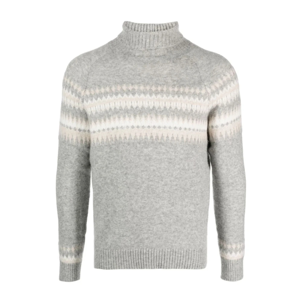 Eleventy Grijze Kasjmier Zijde Casual Trui Gray Heren