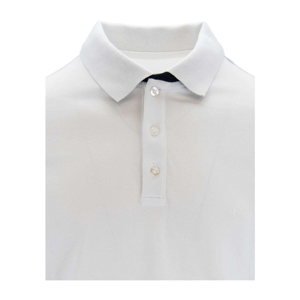 Fay Klassieke Polo Shirt voor Mannen White Heren