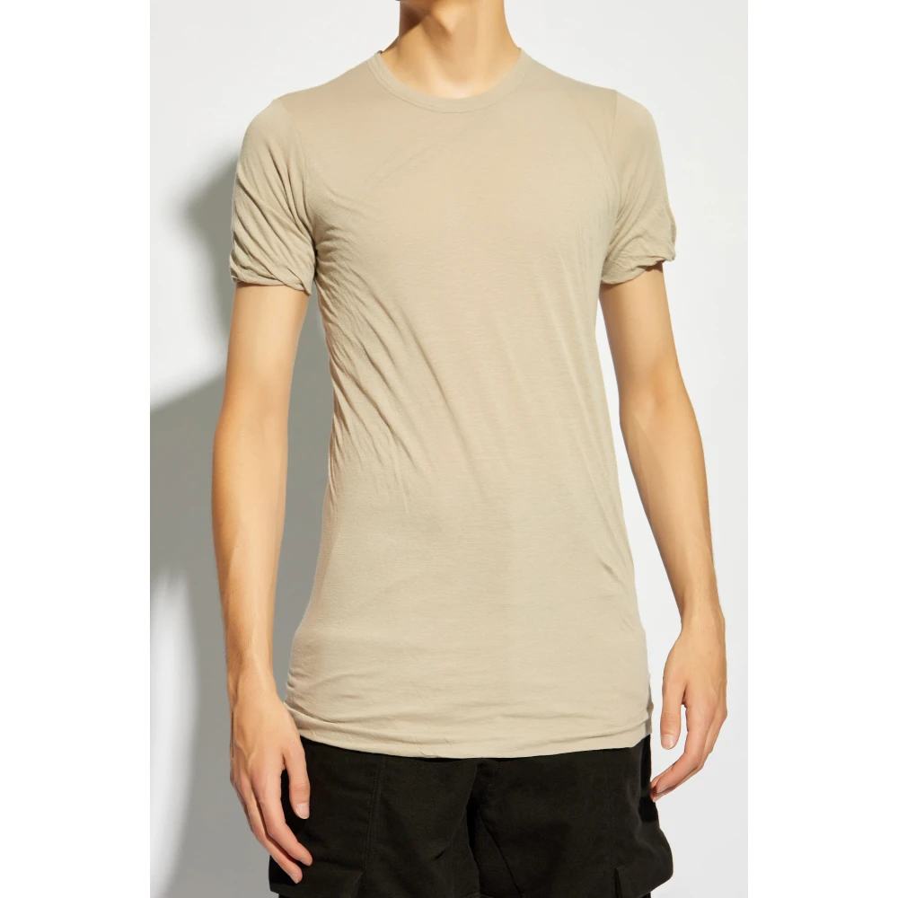 Rick Owens Double T-shirt Beige Heren