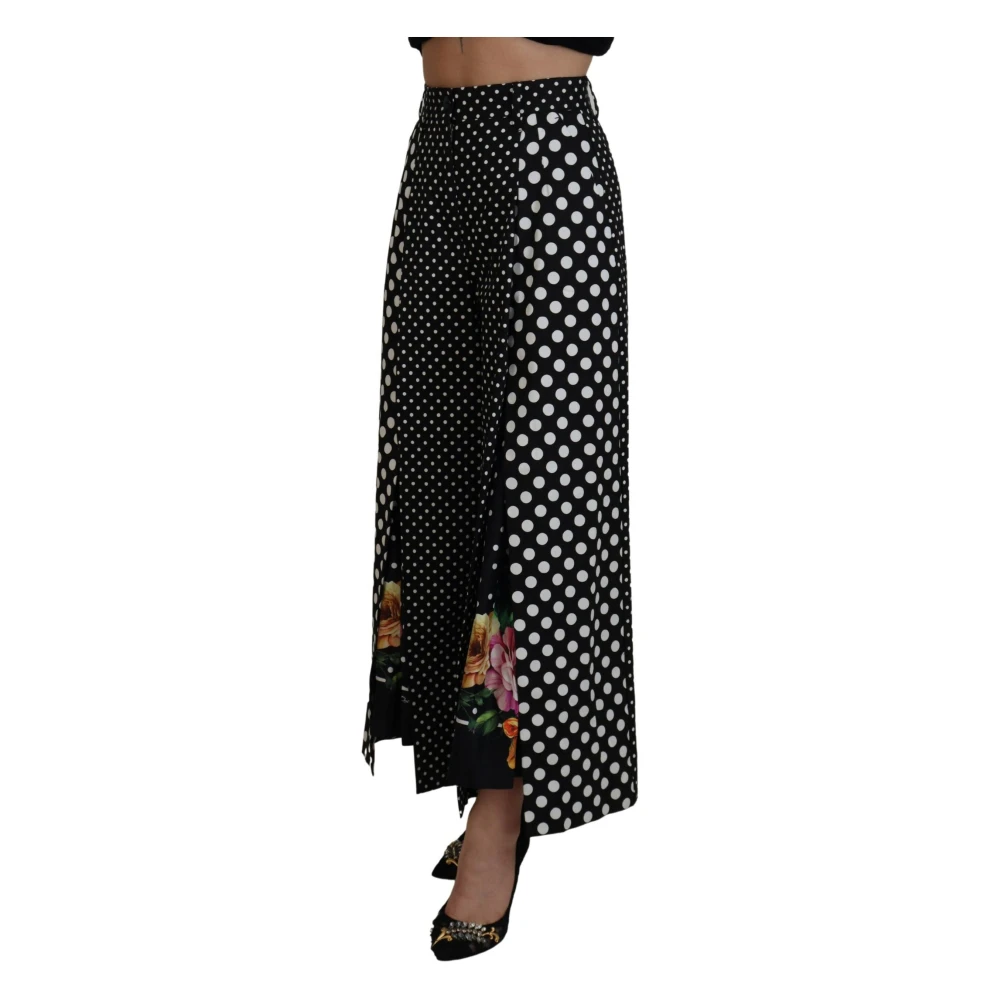 Dolce & Gabbana Polka Dot High-Waist Broek Black Dames