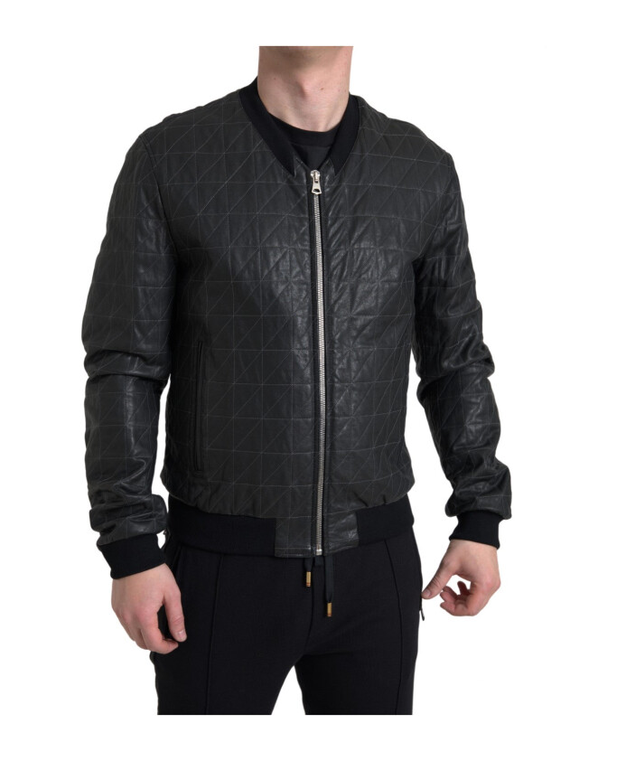 elegant-black-leather-bomber-jacket