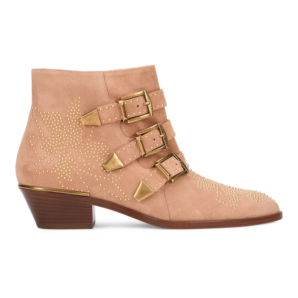 Chloé Women's Pink Cowboy & Biker Boots, 4 Uk, Susanna Ankle Boot