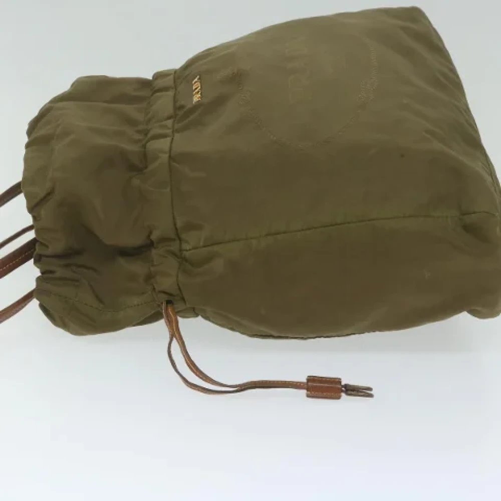 Prada Vintage Pre-owned Fabric shoulder-bags Green Dames