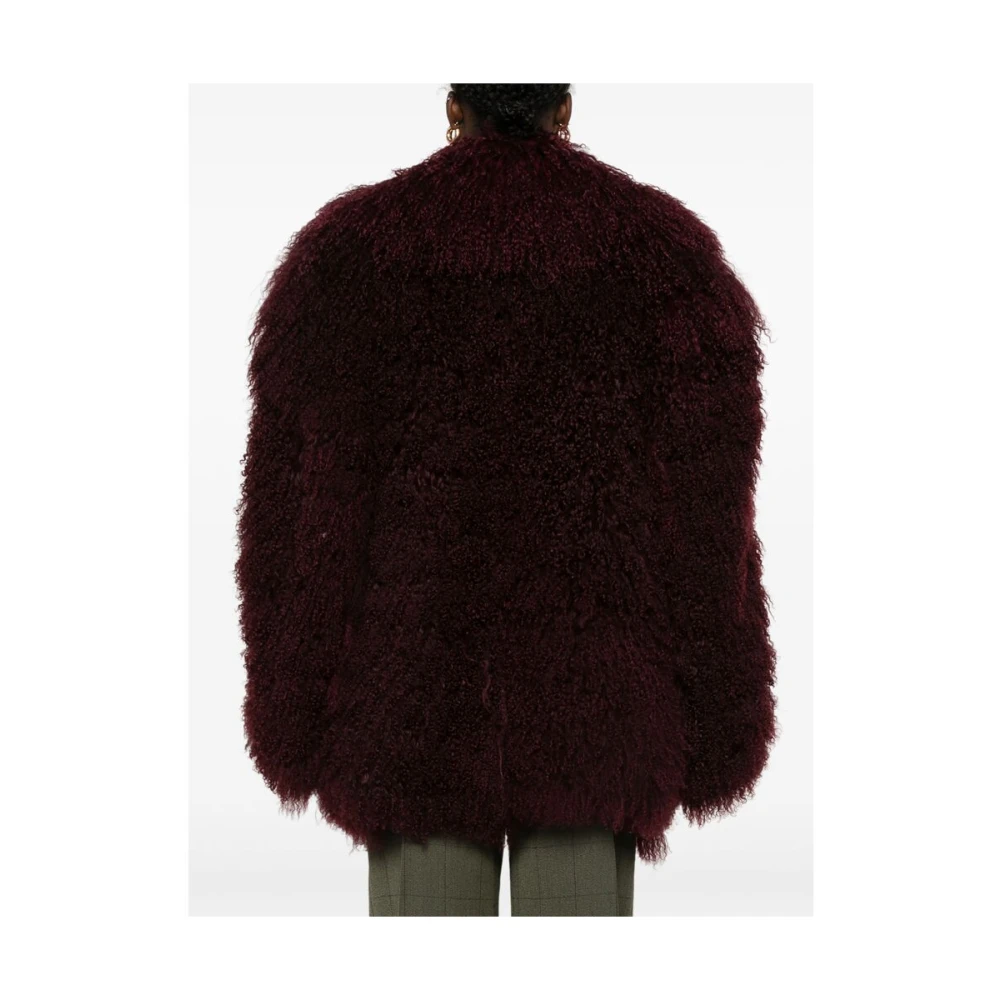 Salvatore Santoro Bordeaux Rood Leren Buitenkleding Red Dames