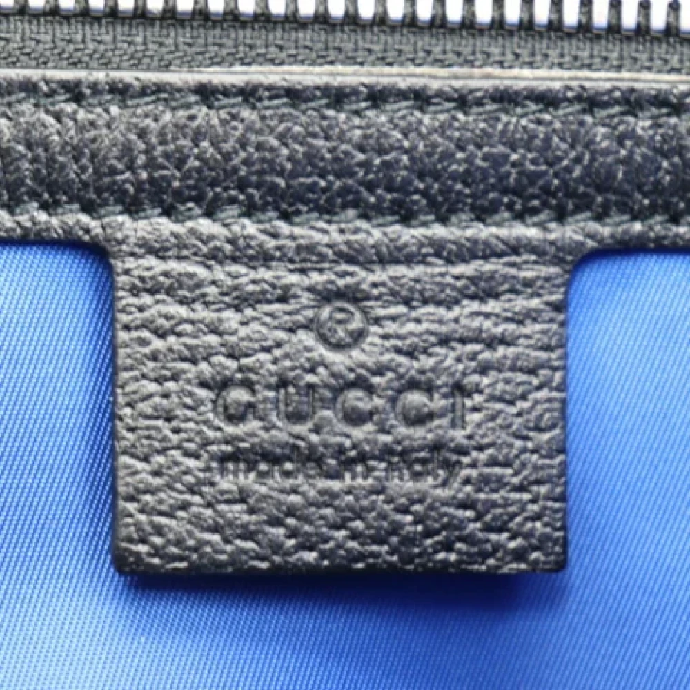 Gucci Vintage Pre-owned Leather backpacks Blue Dames