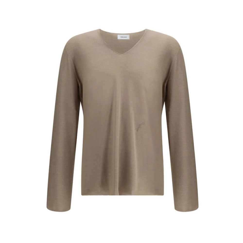 Knitwear > V-neck Knitwear - - Ferragamo - Modalova