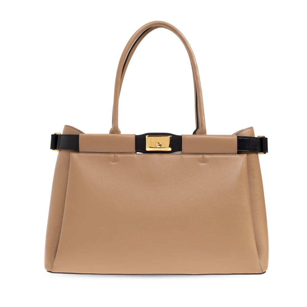 Furla Tas Iris XL type Shopper Beige Dames
