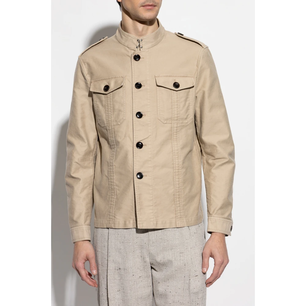 Tom Ford Jas met zakken Beige Heren