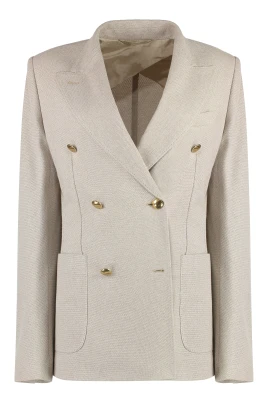Vanadio Cotton Double-Breasted Blazer
