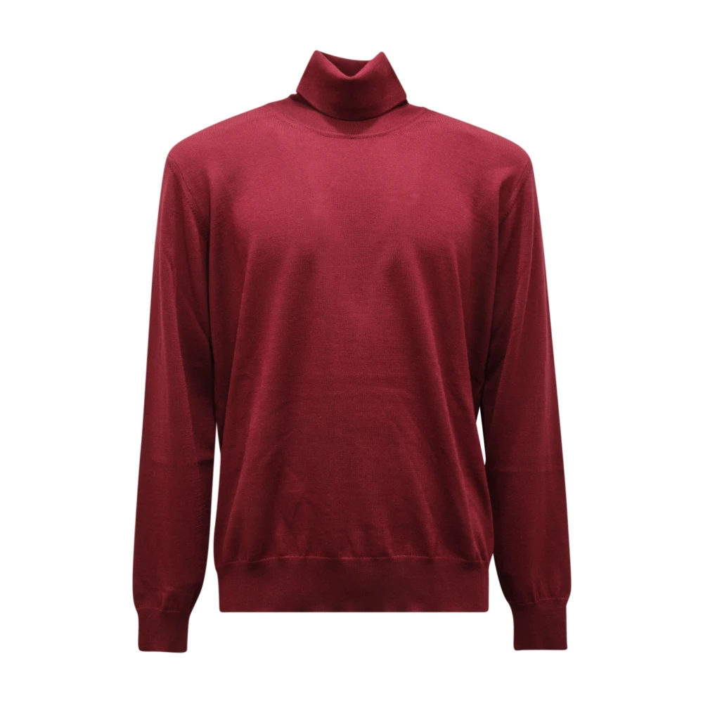 Altea Red Turtlenecks, Male, 3XL, Dolcevita Wool Turtleneck Pullover