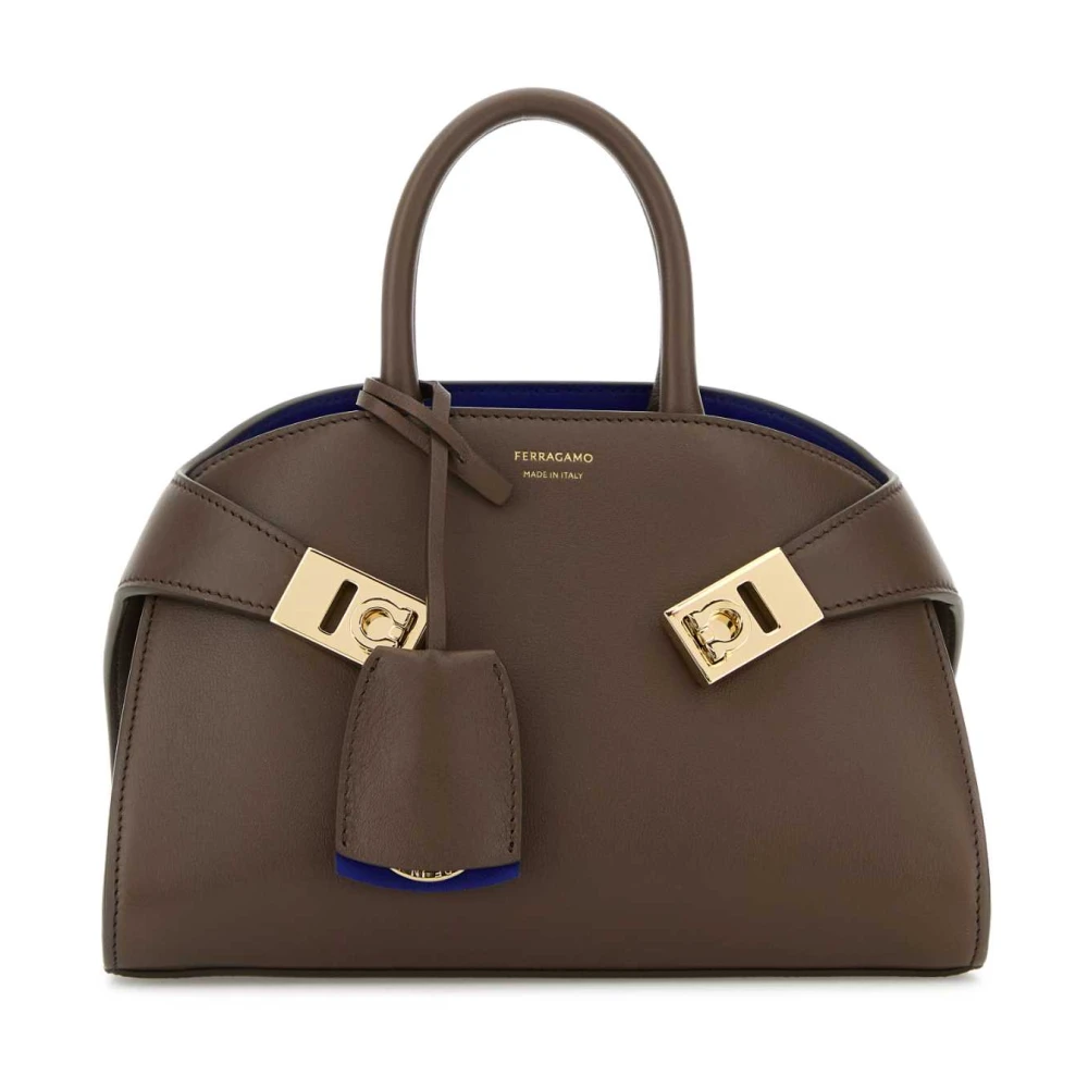 Ferragamo Donna Marrone Borsa A Mano Hug Bicolore (Xs) - Immagine 2