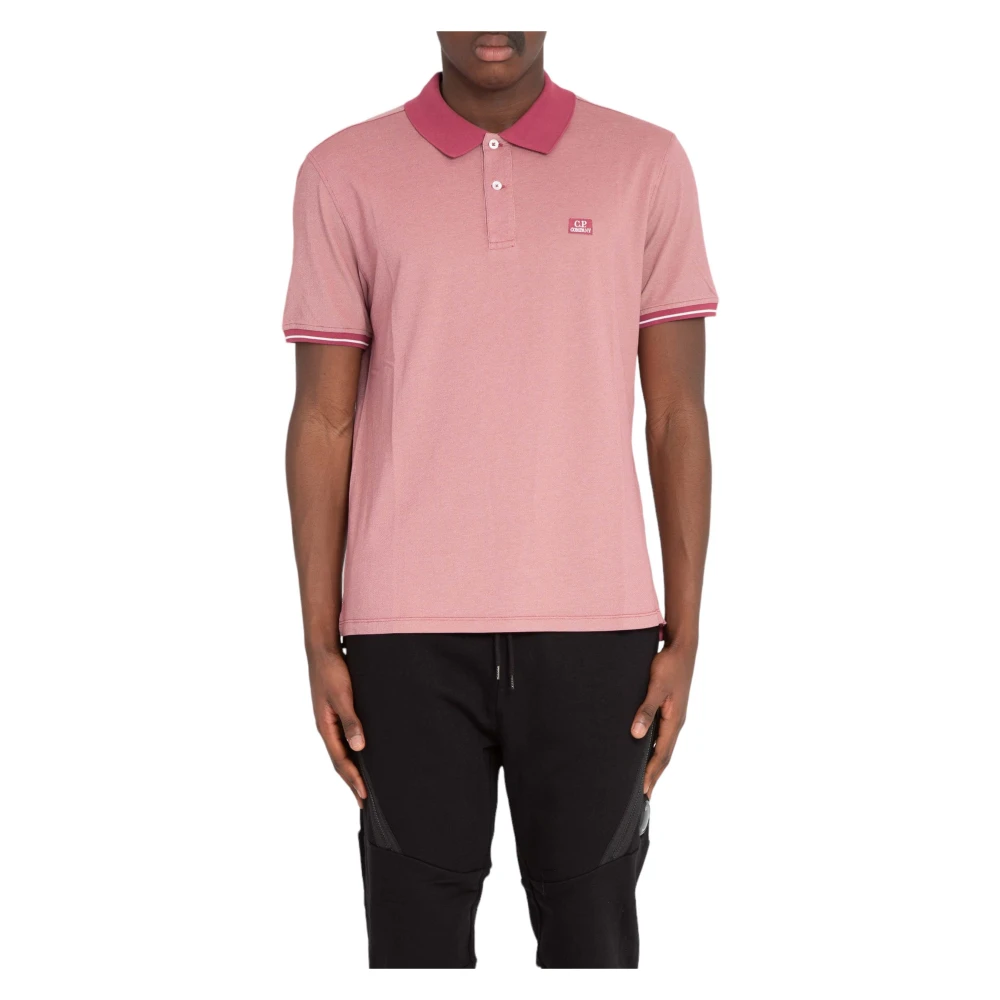 C.P. Company Piquet Polo Shirt in 577 Pink Heren