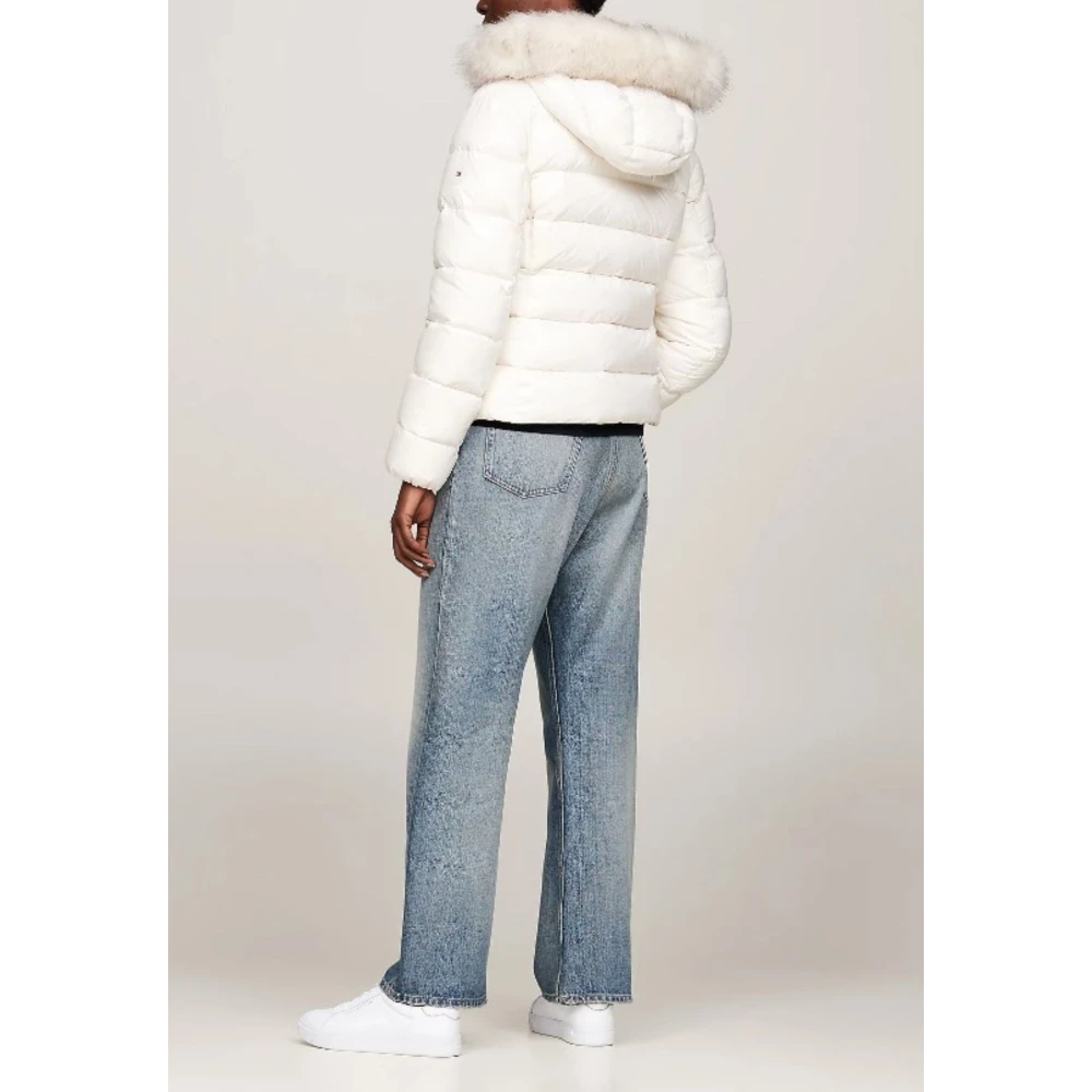 Tommy Hilfiger Dames Gloss Donsjas met Bont White Dames