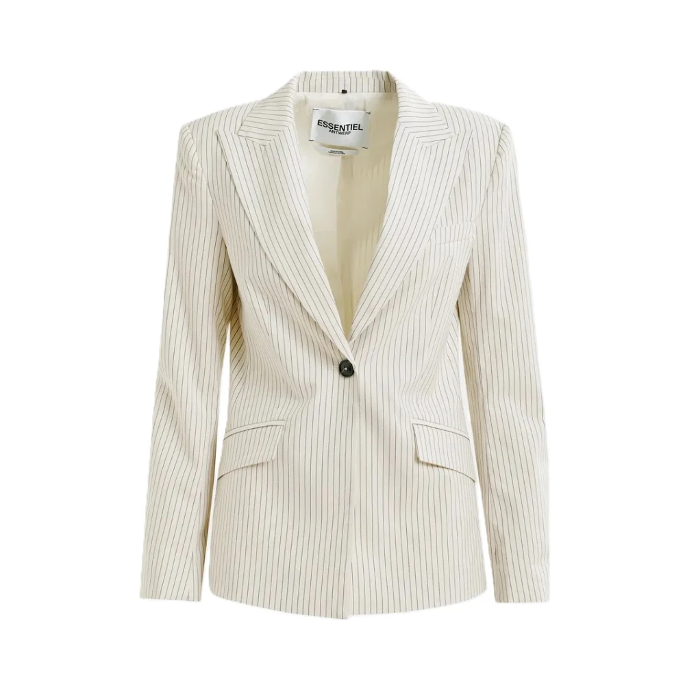 Essentiel Antwerp Klassieke Single-Breasted Blazer Beige Dames