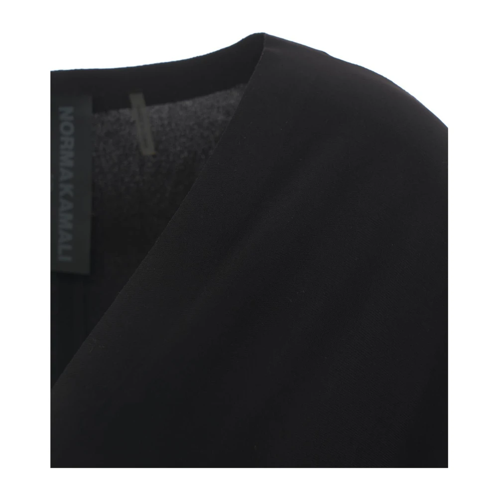 Norma Kamali Zwarte Fit and Flare Jurk Black Dames