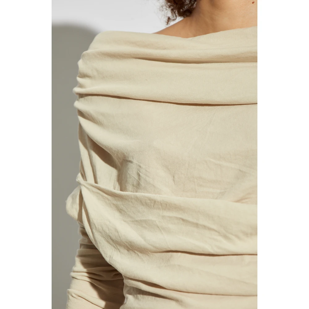 Entire Studios Gebonden Midi Jurk Beige Dames
