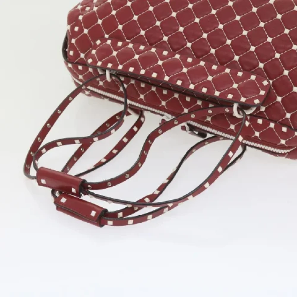 Valentino Vintage Pre-owned Leather shoulder-bags Red Dames