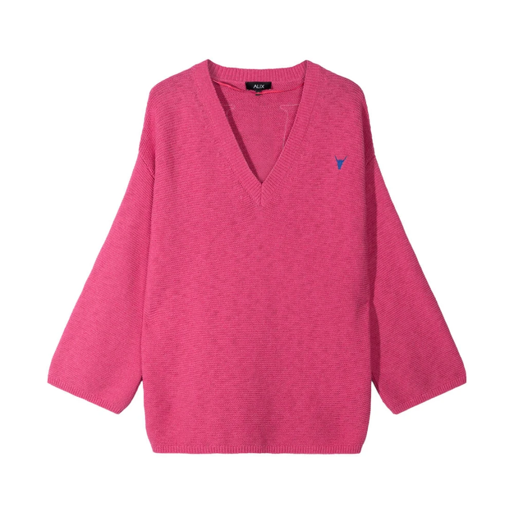 Alix The Label Ajour Pullover Pink Dames