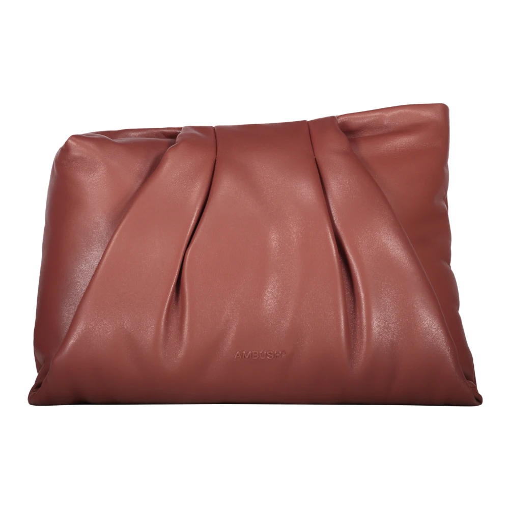 Ambush Stijlvolle Leren Clutch Tas Brown Dames