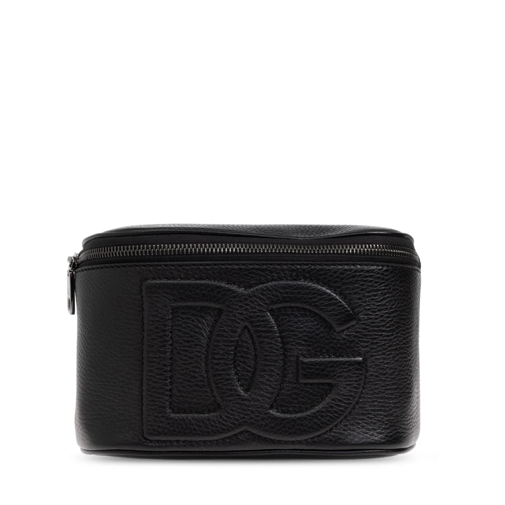 Dolce & Gabbana Leren heuptas Black Heren